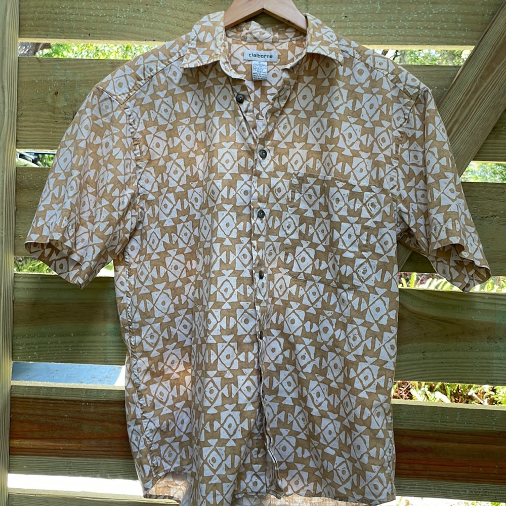 Claiborne Block Print Button Down - image 2